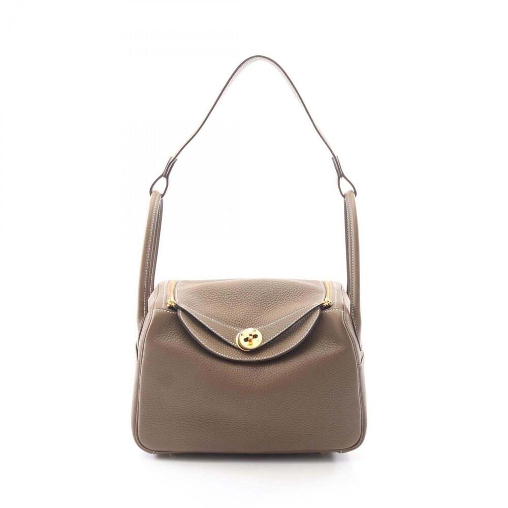 Hermes Lindy 26 Etoupe Shoulder Bag/Handbag, Leather (Taurillon Clemence), Wo...
